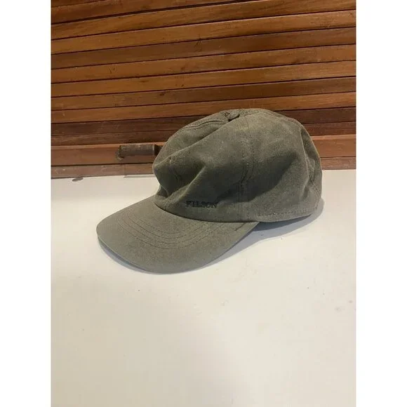 90’S MADE IN USA FILSON LONG BILL CAP Vintage Filson Duck Bill Canvas Wool Long Brim Hat Cap (309